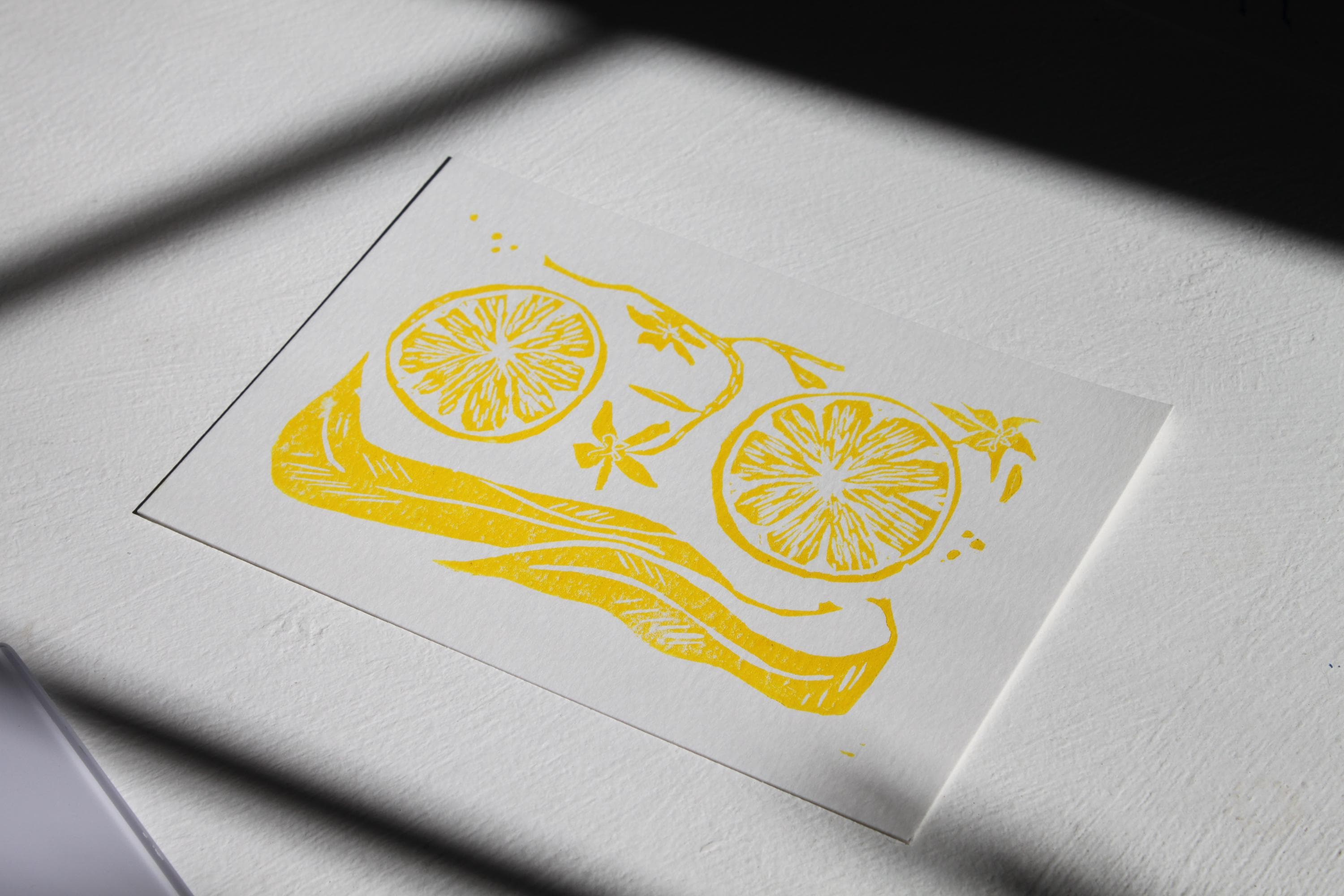 Orange You Glad? Linocut Print