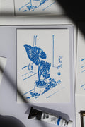 Morning Shower Linocut Print